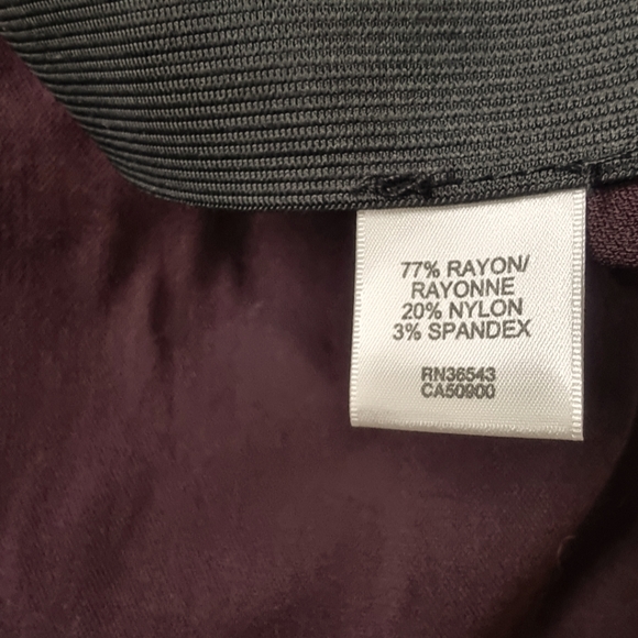 VAN HEUSEN Maroon Stretch Slip-On Pants With Snaps on the Pant Legs - Picture 9 of 9